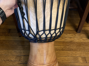 Selling with online payment: Goatskin handmade djembe from Mali