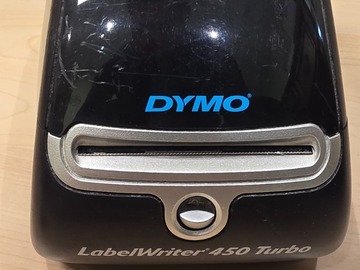 Gebruikte apparatuur: Dymo label printer 450 turbo.