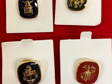Bulk Lots: 40 pcs-- High Quality Military Lapel Pins-- MADE IN USA-- $3.25 e
