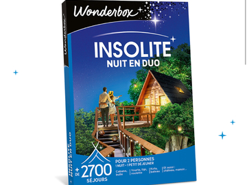 Vente: e-Coffret Wonderbox "INSOLITE - Nuit en duo" (89,90€)