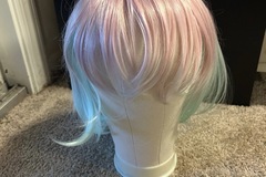 Selling with online payment: Pink and blue wig 