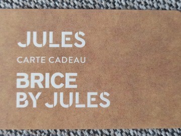 Vente: Carte cadeau JULES & BRICE (50€)