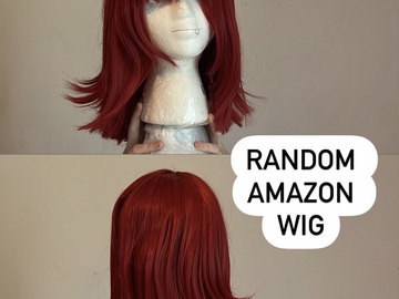 Selling with online payment: Red medium length wig 