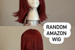 Selling with online payment: Red medium length wig 