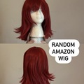 Selling with online payment: Red medium length wig 