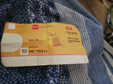 Vente: Chèque cadeau Edenred Kadéos Infini (16€)