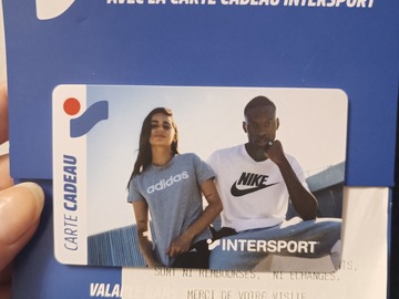 Vente: Carte cadeau Intersport (150€)