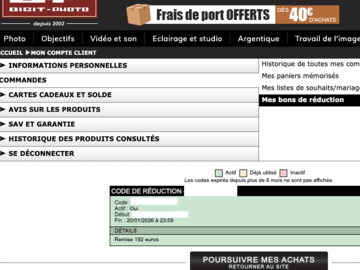 Vente: Code de reduction Digit Photos (192€)