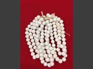 Bulk Lots: 25 lbs--Vintage Japanese Glass Chalkwhite Beads--12mm $4.00 lb