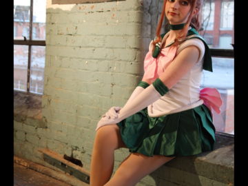 Selling with online payment: MAKE AN OFFER Sailor Jupiter Sailor Moon Costume+Wig+Shoes [M]