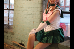 Selling with online payment: Sailor Jupiter Sailor Moon Costume+Wig+Shoes [M]