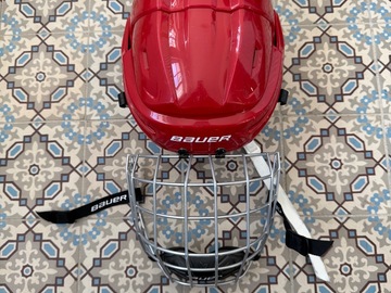 Verkaufen mit Online-Zahlungen: Helm Bauer RE-AKT 65 Junior S rot mit Gitter