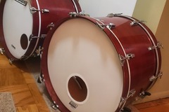 Selling with online payment: 2 Ludwig 24"x16" Maple Bass Drums