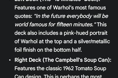 Selling with online payment: First edition Andy Warhol Iconic Collection decks