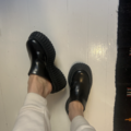 Myydään: Camper Black Leather Clog BCN / Nahkaiset puukengät