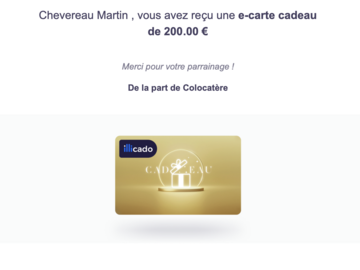 Vente: e-Carte cadeau illicado (200€)