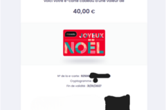 Vente: e-Carte cadeau illicado (40€)