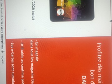 Vente: Bon d'achat Fnac Darty (70€)