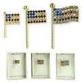 Bulk Lots: 40 Flag Swarovski Rhinestone Pins--$2.50 each! American MADE!