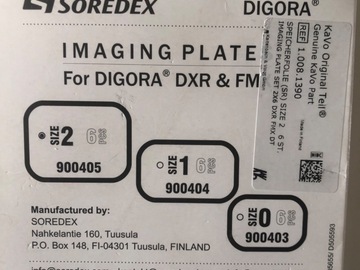 Nieuwe apparatuur: Imaging plates Digora DXR en FMX. 6 stuks