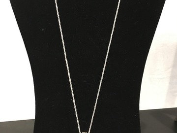 Bulk Lots: 50 pcs-Premier 24" Silvertone Necklace-2" Swarovski Pendant/Pin