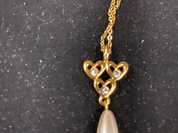 Bulk Lots: 66 pcs-18" Pearl Teardrop-Swarovski Necklace-$1.50 pcs