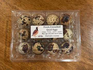 Selling with In-person Payment: Organic Quail Eggs