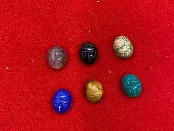 Bulk Lots: 1000 pcs-12/10mm Oval Genuine Scarab Cabachon Stones-$0.15 pcs