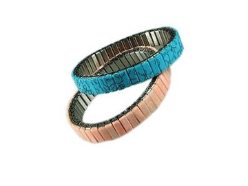 Bulk Lots: 100 pcs-"Genuine Look" Turquoise Expansion Bracelets-$0.99 pcs