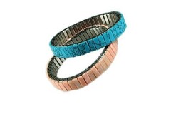 Bulk Lots: 100 pcs-"Genuine Look" Turquoise Expansion Bracelets-$0.99 pcs