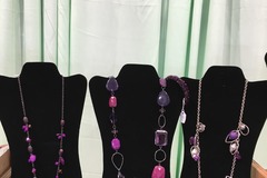 Bulk Lots: 50 pcs-Designer Brand Purple Necklaces-Asst. Styles-$1.99 ea!