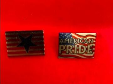 Bulk Lots: 300 pcs--Patriotic Tac Pins--$0.33 pcs!!