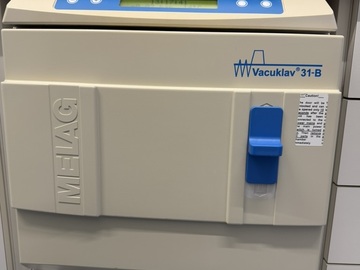 Gebruikte apparatuur: Melag Vacuclav 31 B
