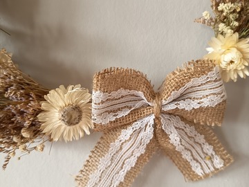 Vente: Couronne de fleurs séchées 