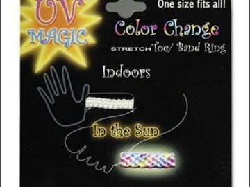Bulk Lots: 1200--UV Magic Toe Rings--they change color-$0.12 each!
