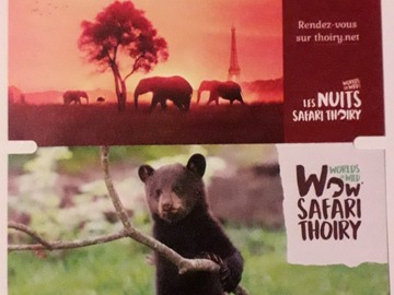 Offre: Deux places safari thoiry  50euros