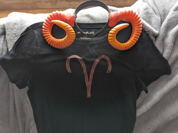 Selling with online payment: Homestuck Aradia Horns & Shirt