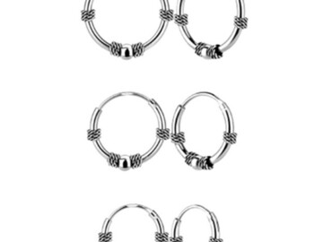 Bulk Lots: 50 pair 925 Sterling Silver stud and hoop Earrings