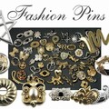 Bulk Lots: 132--Ladies Fashion Pins-Brooches--$0.74 pcs!!
