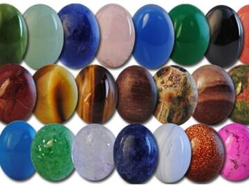Bulk Lots: 100Genuine Semi Precious 18/13mm Oval Cabachons- $.99 pcs