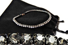 Bulk Lots: 30 pcs-Swarovski 3mm Crystal Stretch Bracelets w/pouch-$3.33