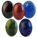 Bulk Lots: 100--Genuine Semi Precious 25/18mm oval stones $1.25 pcs