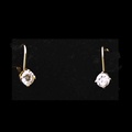 Bulk Lots: 50 pairs-Jaclyn Smith-CZ Eurowire Earrings-14kt goldtone-$1.99 pr