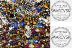 Bulk Lots: 2,500 pieces Genuine Swarovski Crystal Stones Lot mixed 3mm to 8m