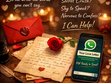 Selling: Love Letter Reading personalised  – Say What Your Heart Can’t