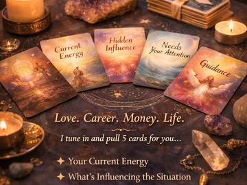 Selling:   5 Card Oracle Reading - any area 