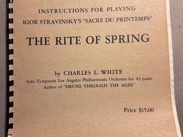 Selling with online payment: Tympani Instr. Manual for "Rite of Spring" by Stravinsky