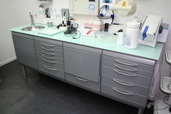 Gebruikte apparatuur: cabinet met micea kraan