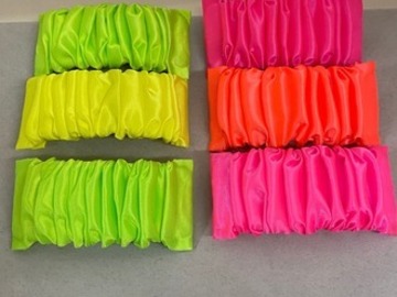 Bulk Lots: 360 pcs--Neon Fabric Hair Barrettes--$.30 pcs