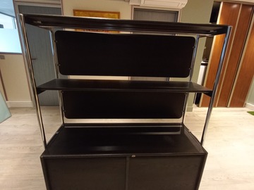 Vente: Meuble étagères bois foncé 